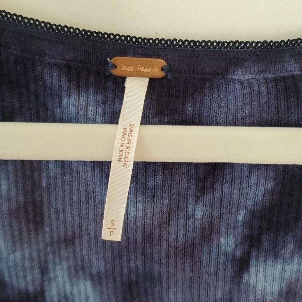 Free People Henley Ribbed Top Small